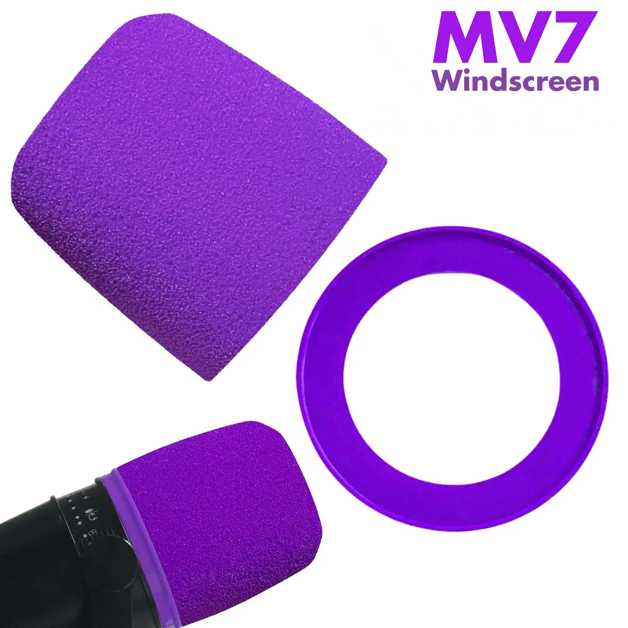 Shure Mic Mv7 - Mousse anti-vent pour microphone Shure MV7,