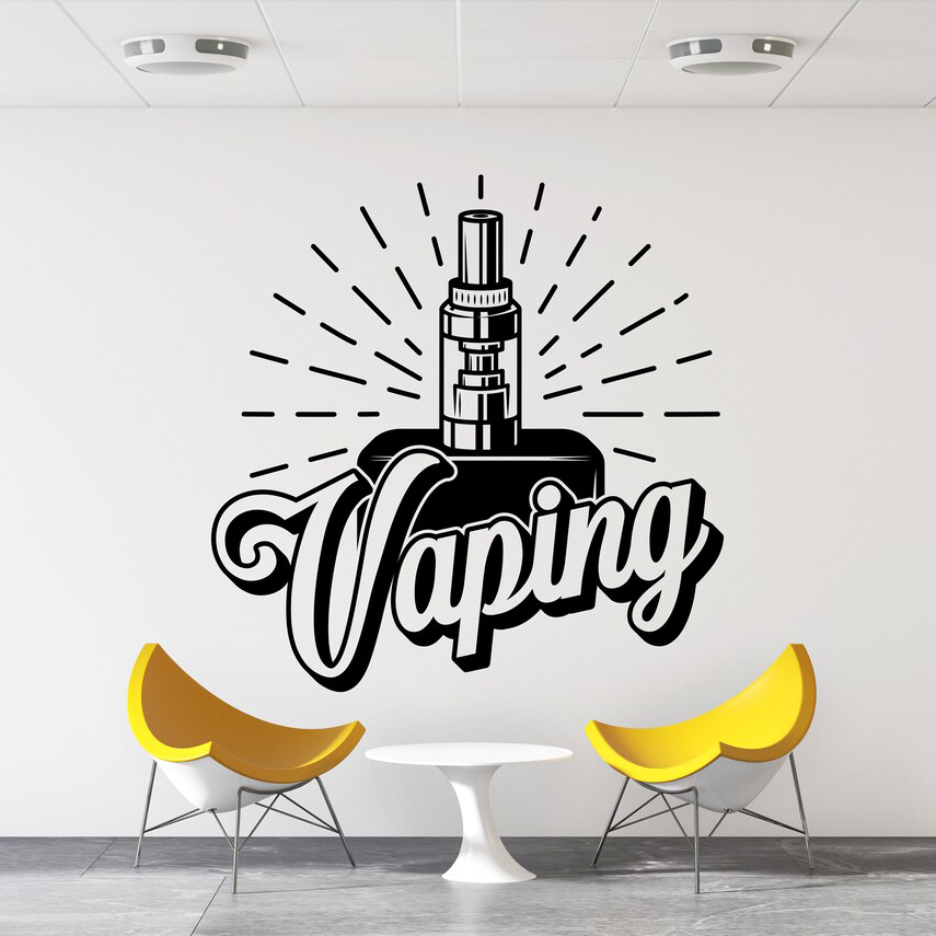 Vaping Store - Autocollant mural de magasin de vape,