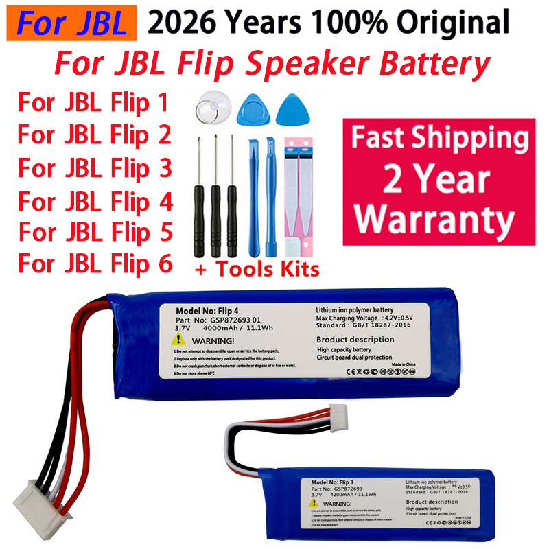 Jbl Speaker Flip 6 - Batterie d'origine 100% pour enceintes JBL
